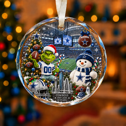All Football Teams Christmas Vibe Snow Glass Ornament With Gift Box Trending - 5to9vibe