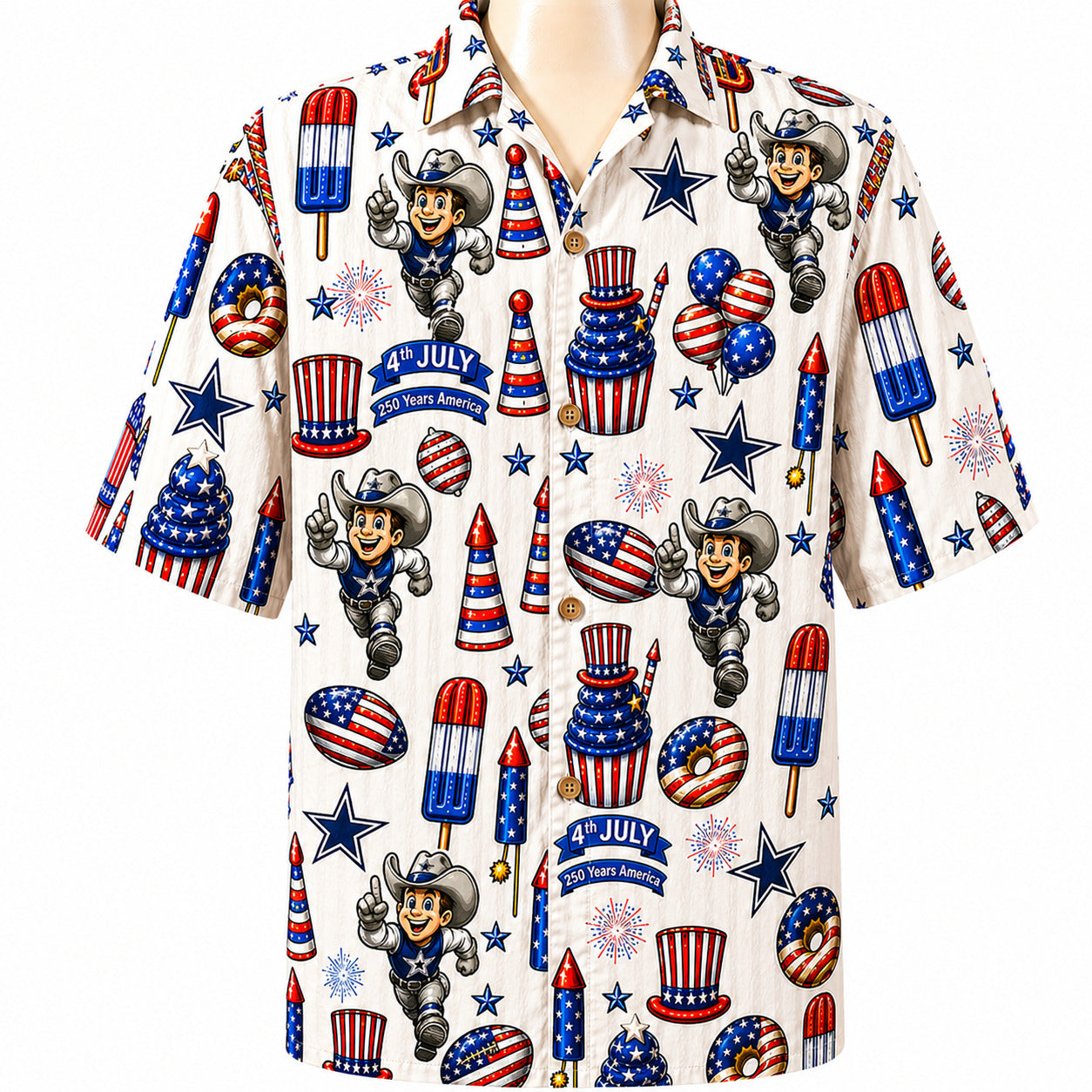 All Football Teams 4th July 250 Years Anniversary America Premium Unisex Hawaiian Shirt For Men and Women