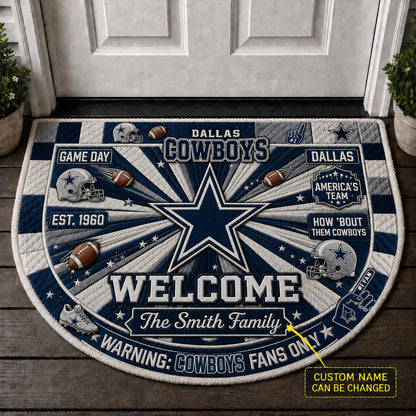 Official-Inspired Football Fan Custom Premium Welcome Mat – Personalized Doormat
