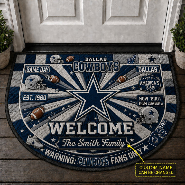 Official-Inspired Football Fan Custom Premium Welcome Mat – Personalized Doormat