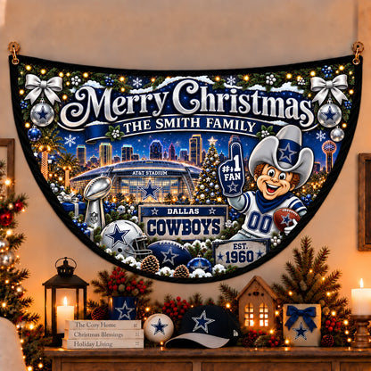All Football Teams Personalized Christmas Night Bunting Flag - 5to9vibe