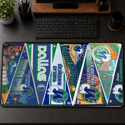All Basketball Teams Vintage Pennant Anniversary For Fans Desk Mat Mouse Pad Trending - 5to9vibe
