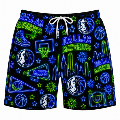 All Basketball Teams Neon Pattern Vibe Summer Party Button-Up Unisex Hawaiian Shirt For Men and Women