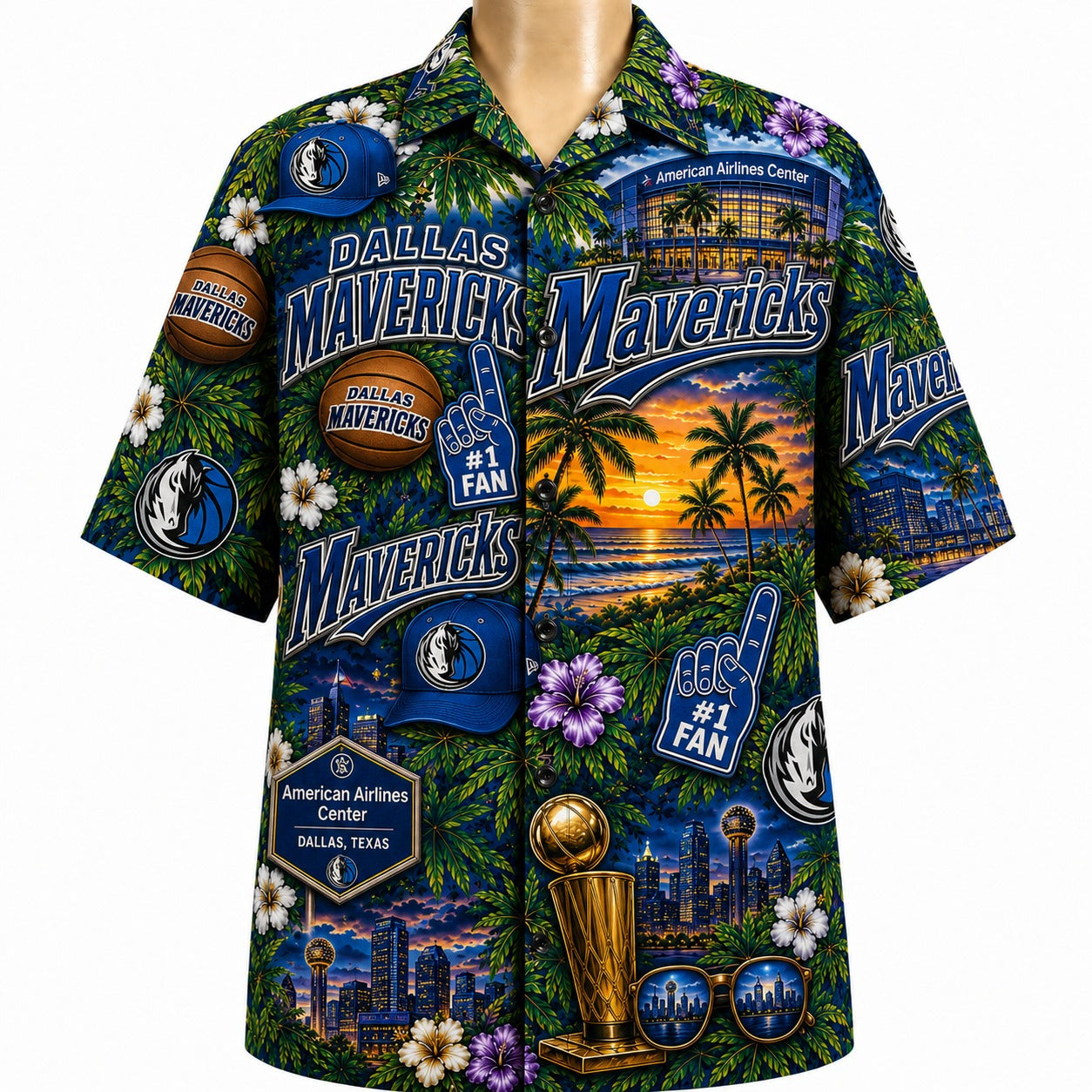 All Basketball Teams Tropical Sunset Paradise Pattern Vibe Summer Party Button-Up Unisex Hawaiian Shirt For Men and Women