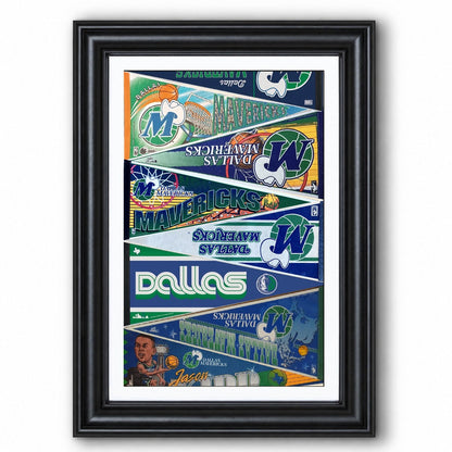 All Basketball Teams Vintage Pennant Anniversary For Fans No Frame Vertical Poster - 5to9vibe
