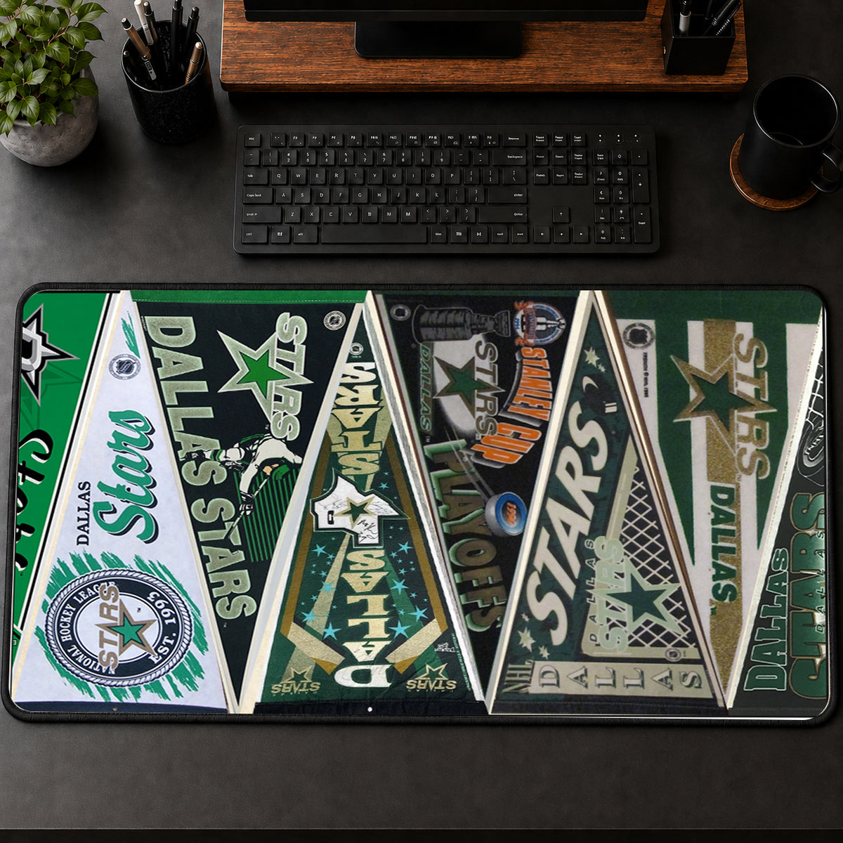 All Hockey Teams Vintage Pennant Anniversary For Fans Desk Mat Mouse Pad Trending - 5to9vibe