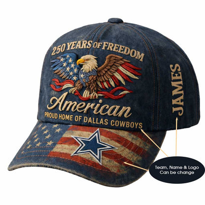 250th Anniversary USA Hat Vintage Eagle 250 Year American Anniversary Patriotic Unisex Baseball Cap