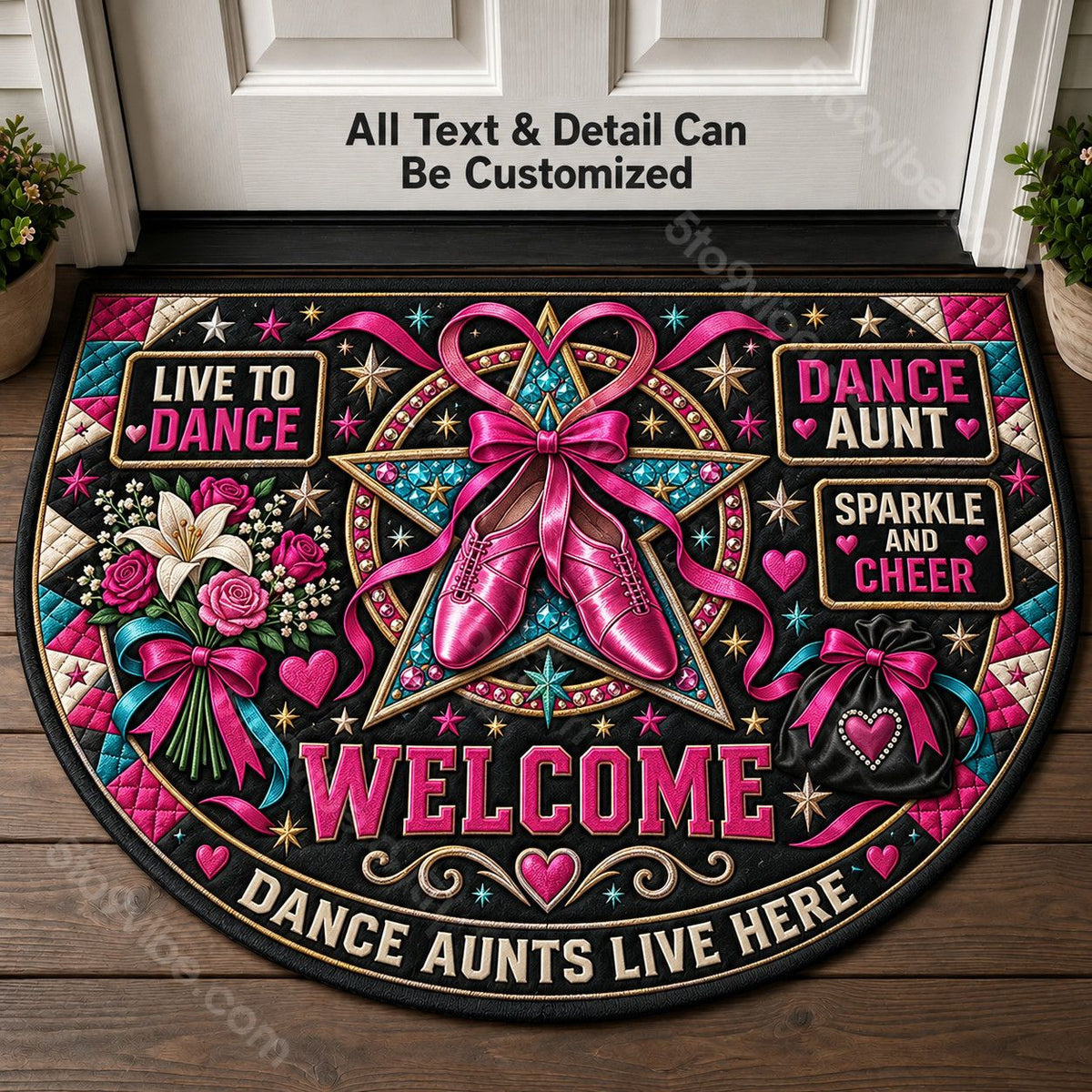 Dance Aunt Personalized Half Round Mat | 5To9Vibe
