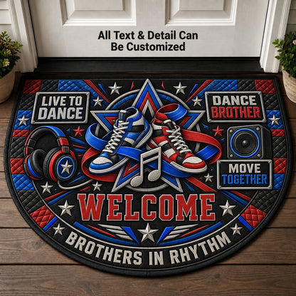 Dance Brother Personalized Half Round Mat | 5To9Vibe
