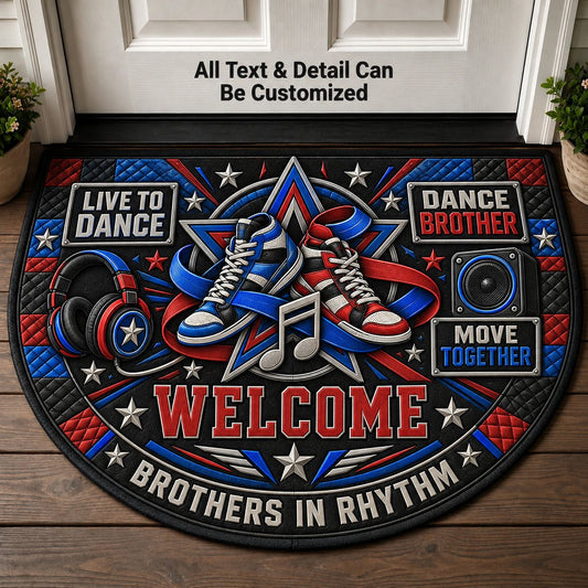 Dance Brother Personalized Half Round Mat | 5To9Vibe