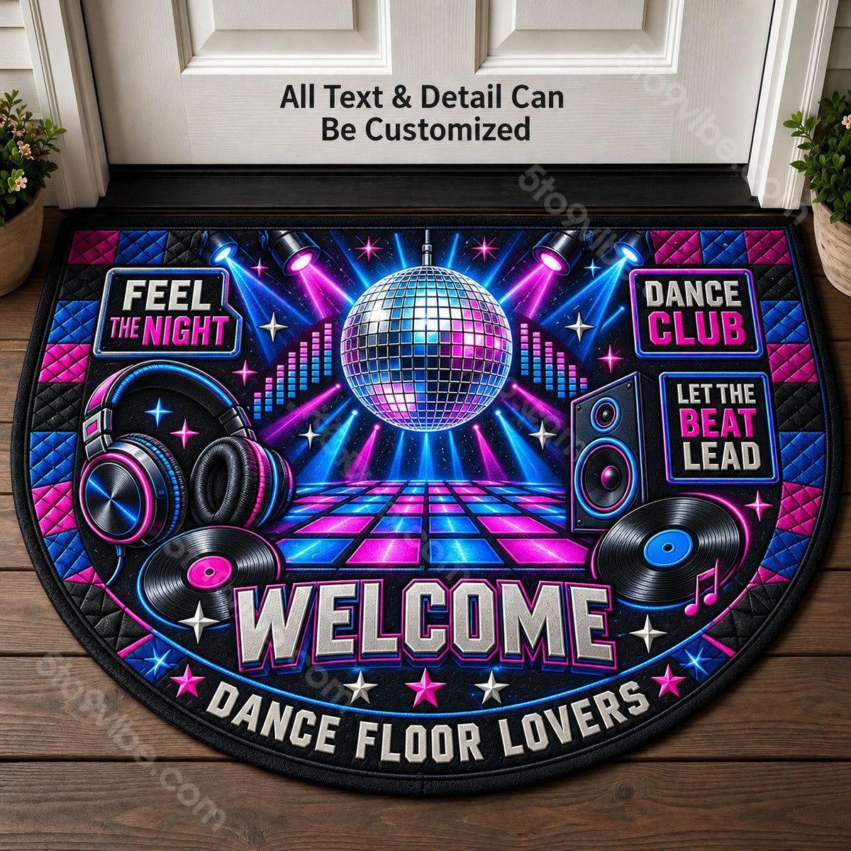 Dance Club Personalized Half Round Mat | 5To9Vibe