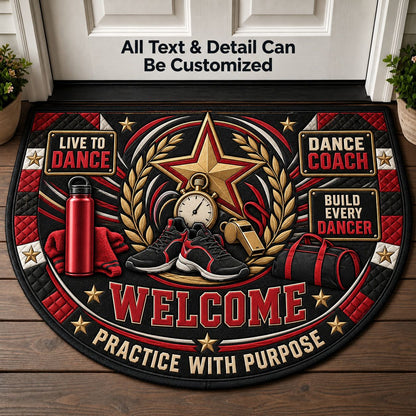Dance Coach Personalized Half Round Mat | 5To9Vibe