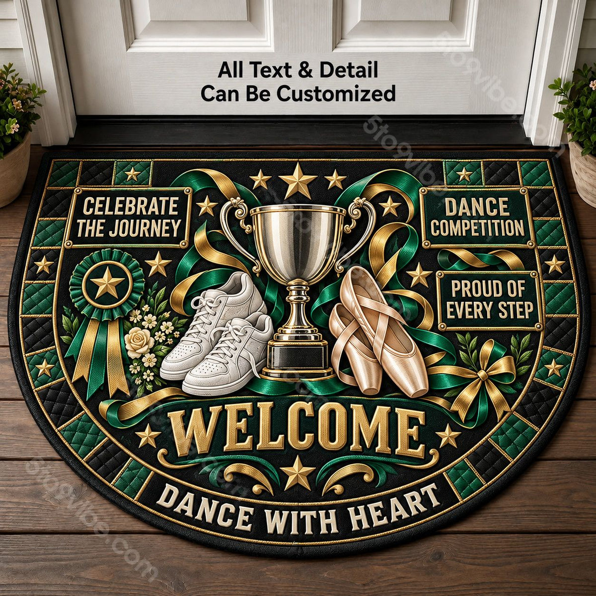 Dance Competition Celebration Personalized Half Round Mat | 5To9Vibe