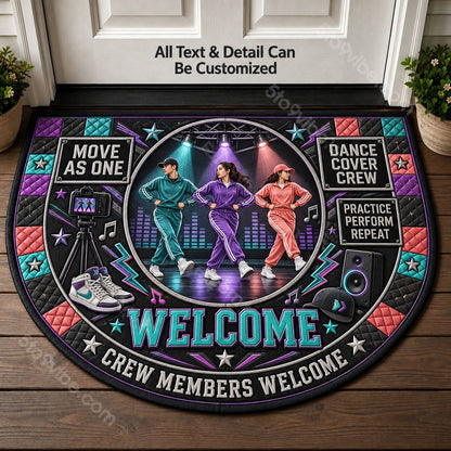 Dance Cover Crew Personalized Half Round Mat | 5To9Vibe