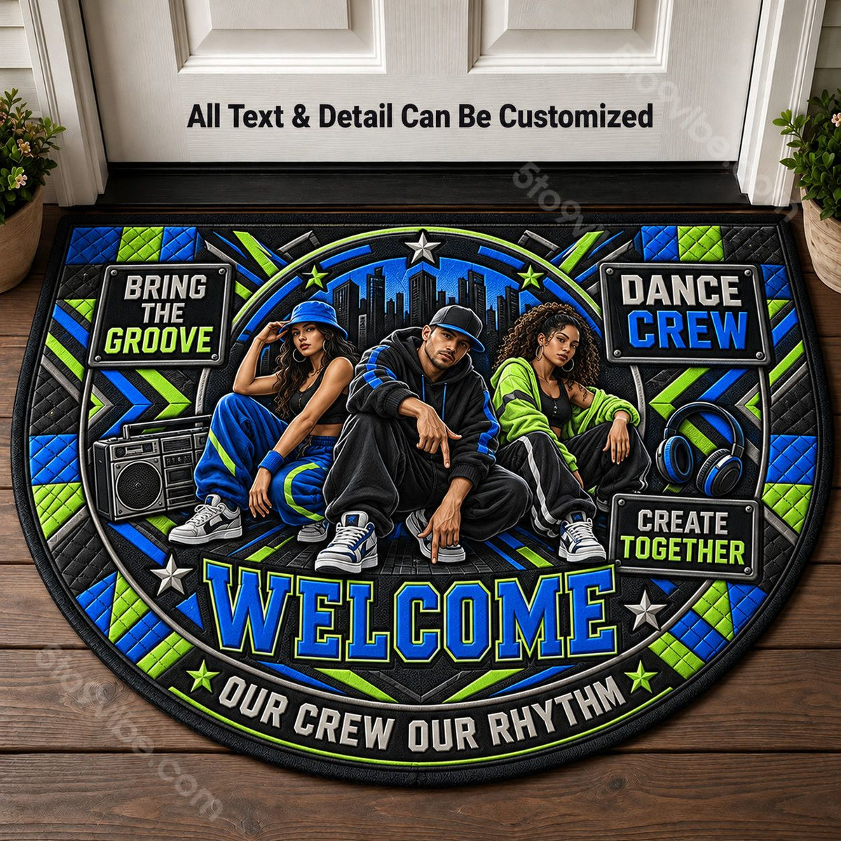 Dance Crew Personalized Half Round Mat | 5To9Vibe