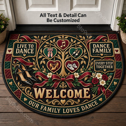 Dance Family Personalized Half Round Mat | 5To9Vibe