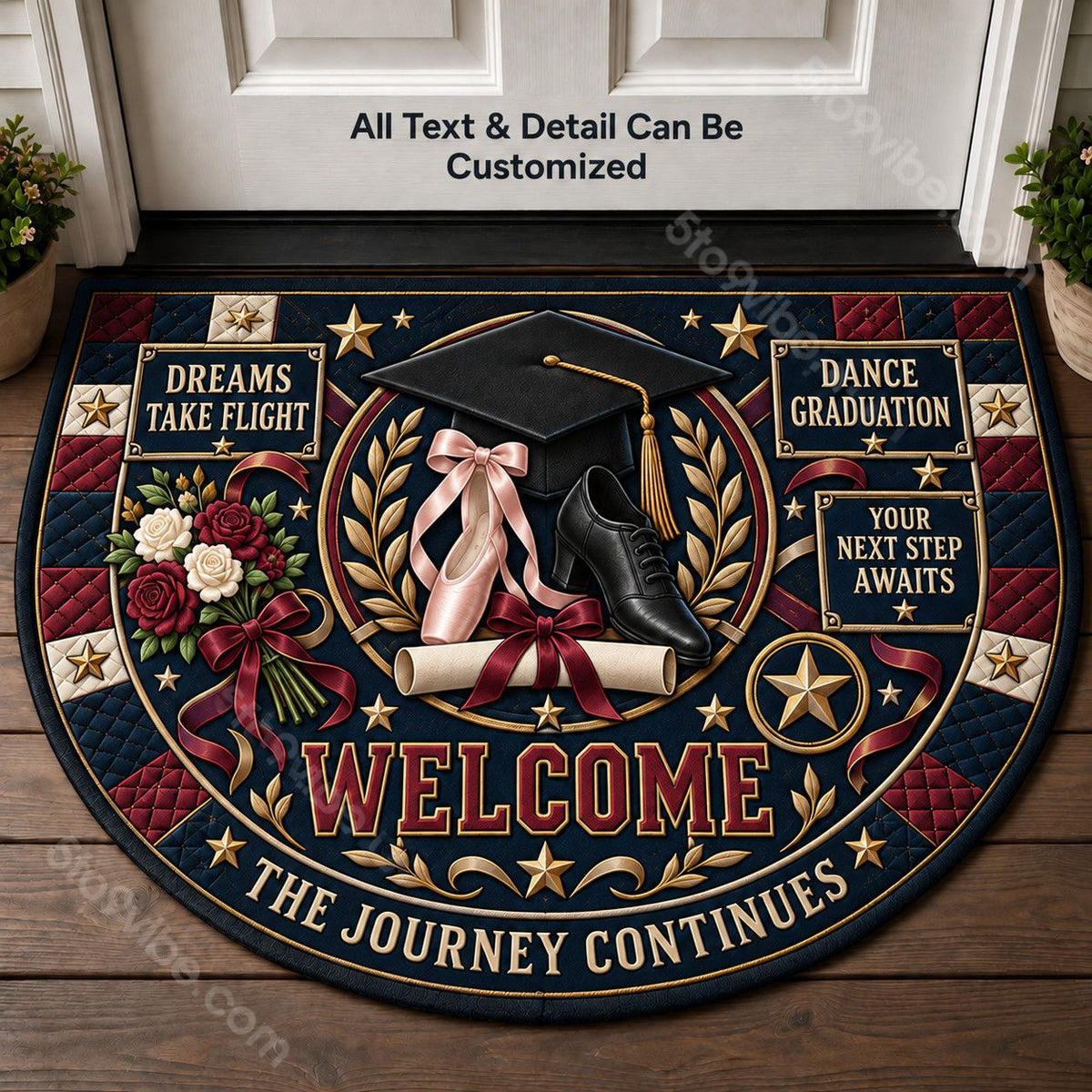 Dance Graduation Personalized Half Round Mat | 5To9Vibe
