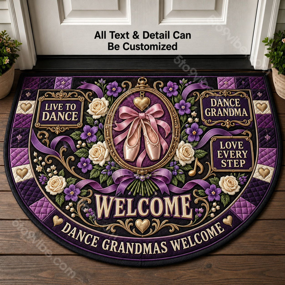 Dance Grandma Personalized Half Round Mat | 5To9Vibe
