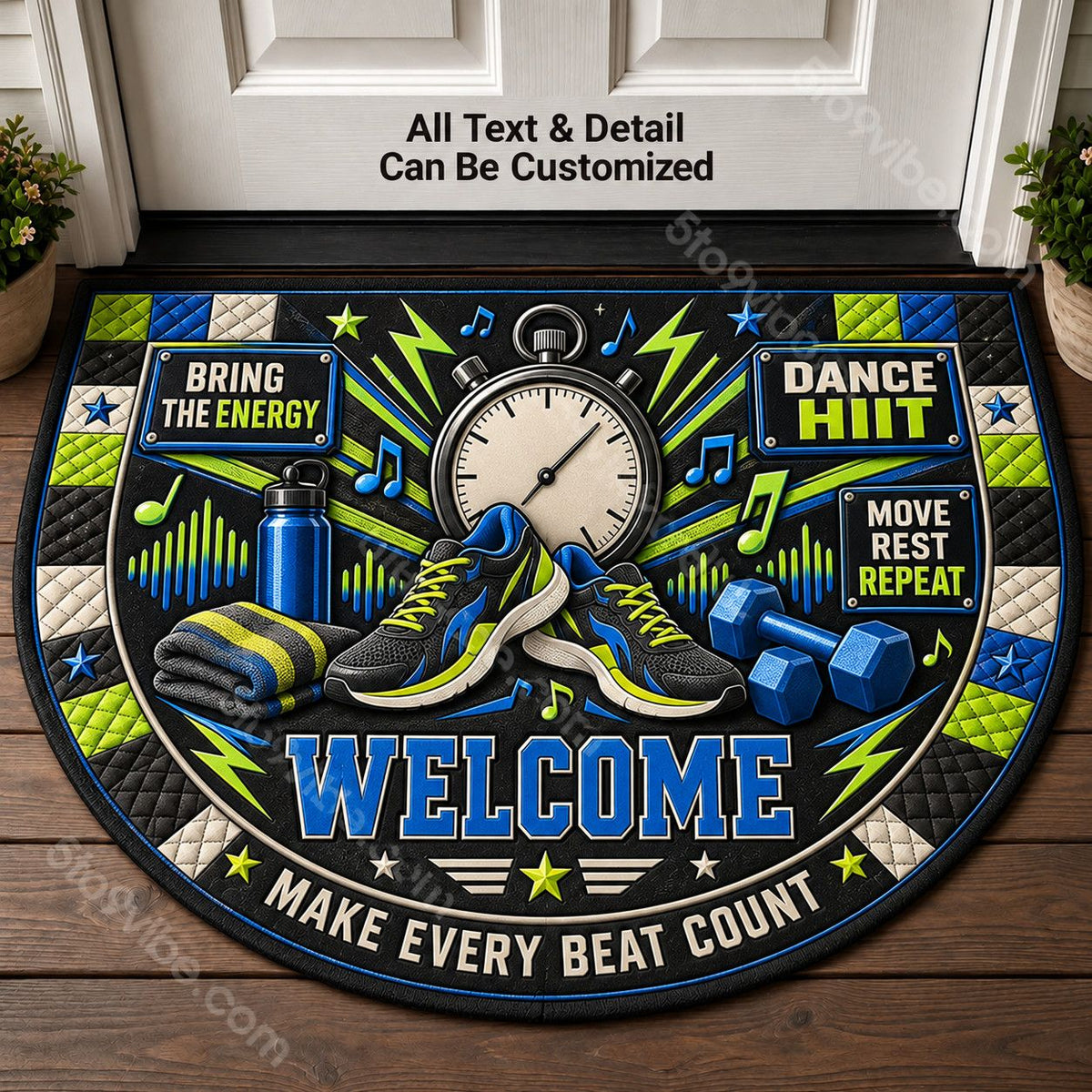 Dance HIIT Personalized Half Round Mat | 5To9Vibe