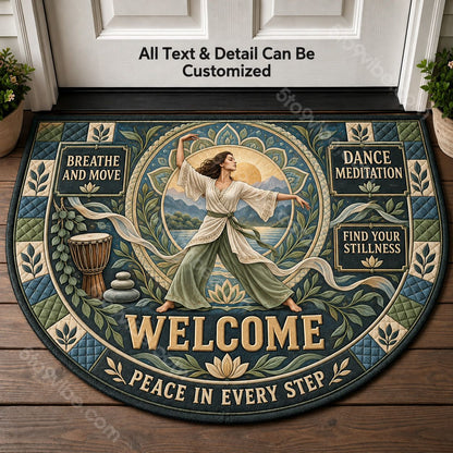 Dance Meditation Personalized Half Round Mat | 5To9Vibe