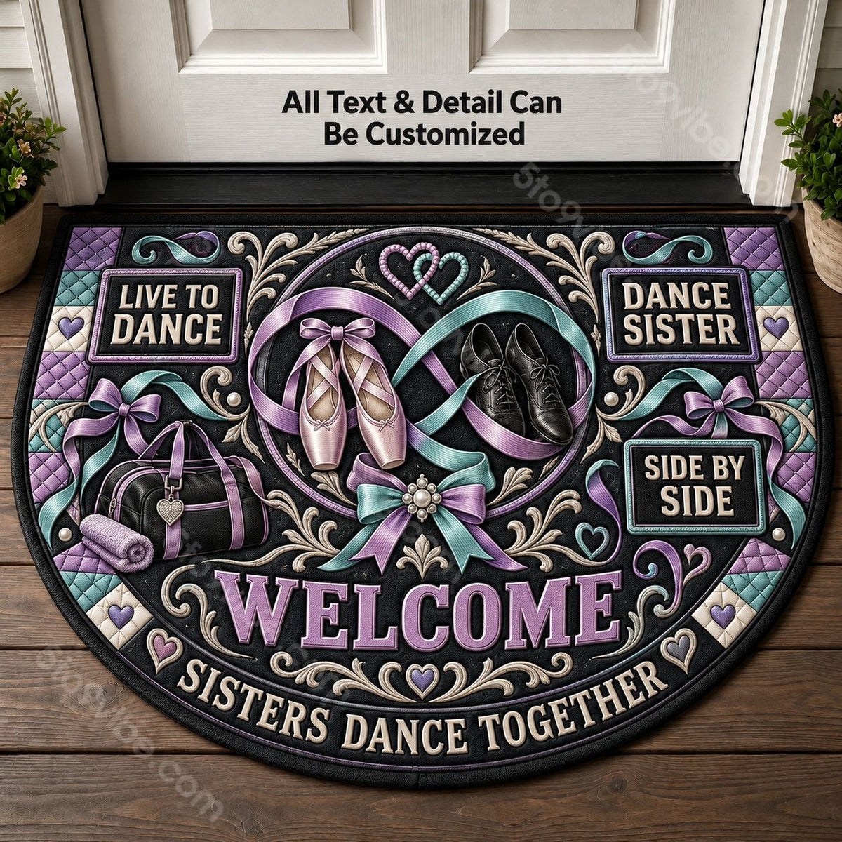 Dance Sister Personalized Half Round Mat | 5To9Vibe