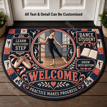 Dance Student Personalized Half Round Mat | 5To9Vibe