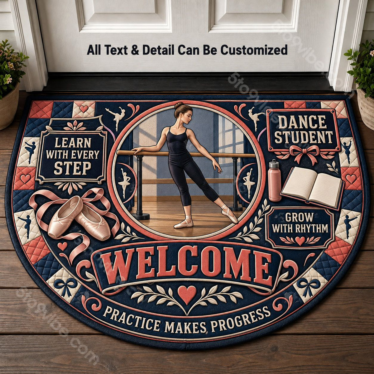 Dance Student Personalized Half Round Mat | 5To9Vibe