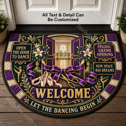 Dance Studio Grand Opening Personalized Half Round Mat | 5To9Vibe