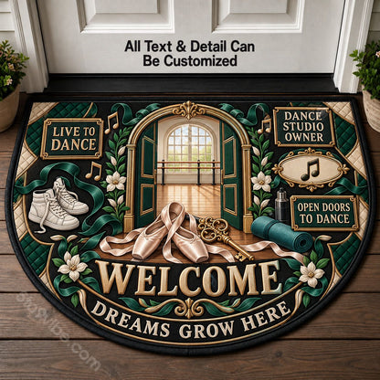 Dance Studio Owner Personalized Half Round Mat | 5To9Vibe