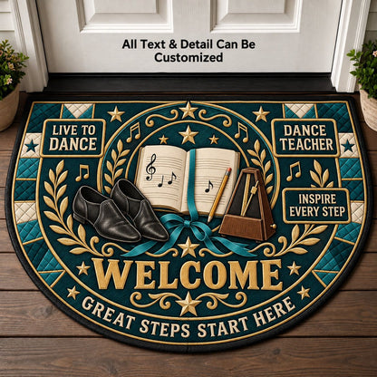 Dance Teacher Personalized Half Round Mat | 5To9Vibe