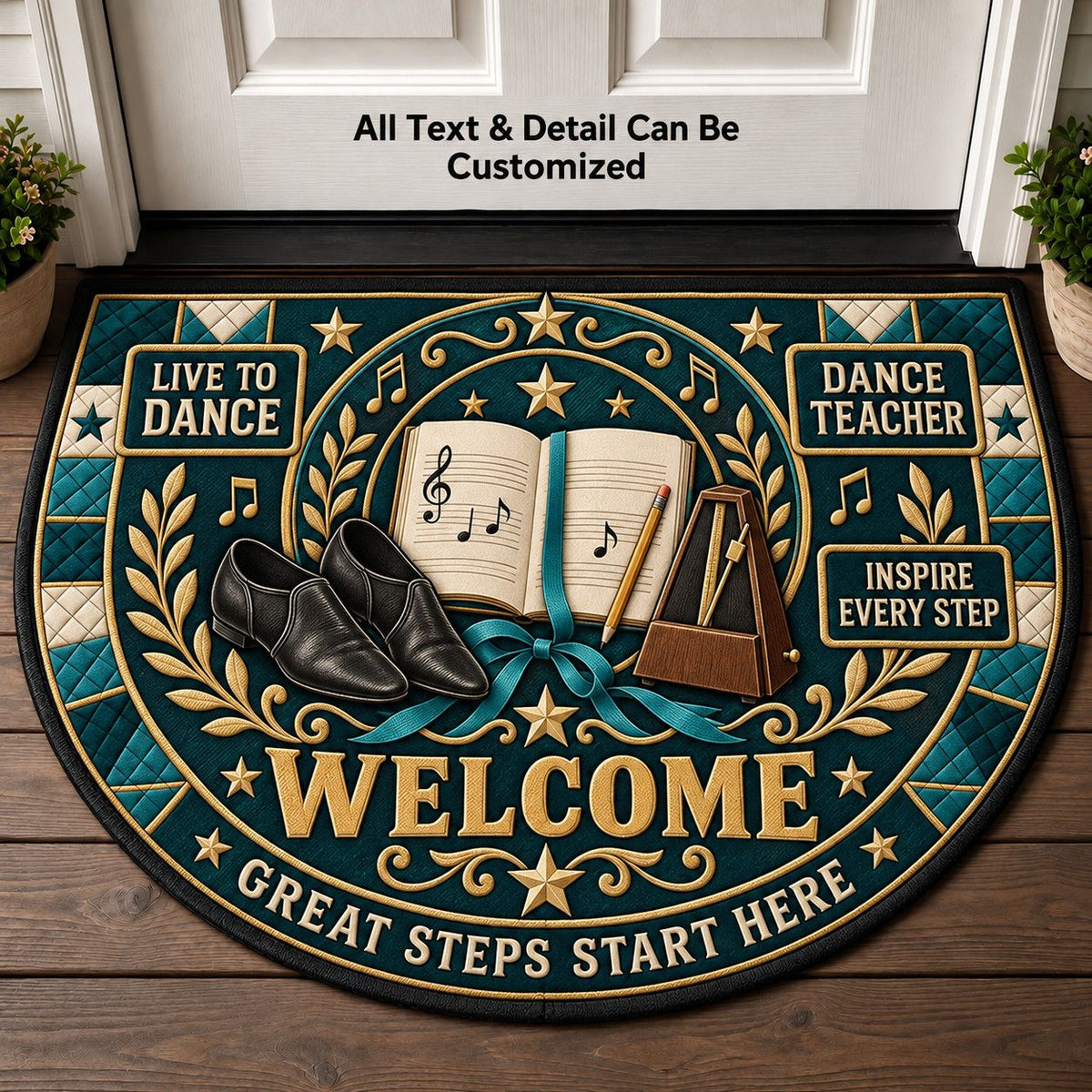 Dance Teacher Personalized Half Round Mat | 5To9Vibe