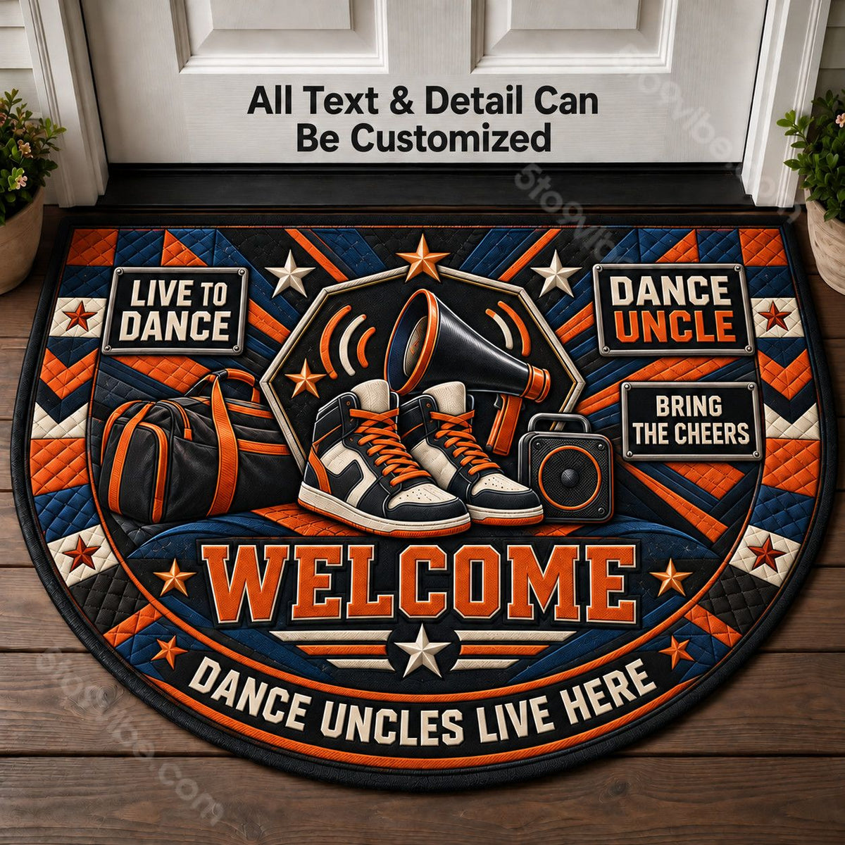 Dance Uncle Personalized Half Round Mat | 5To9Vibe