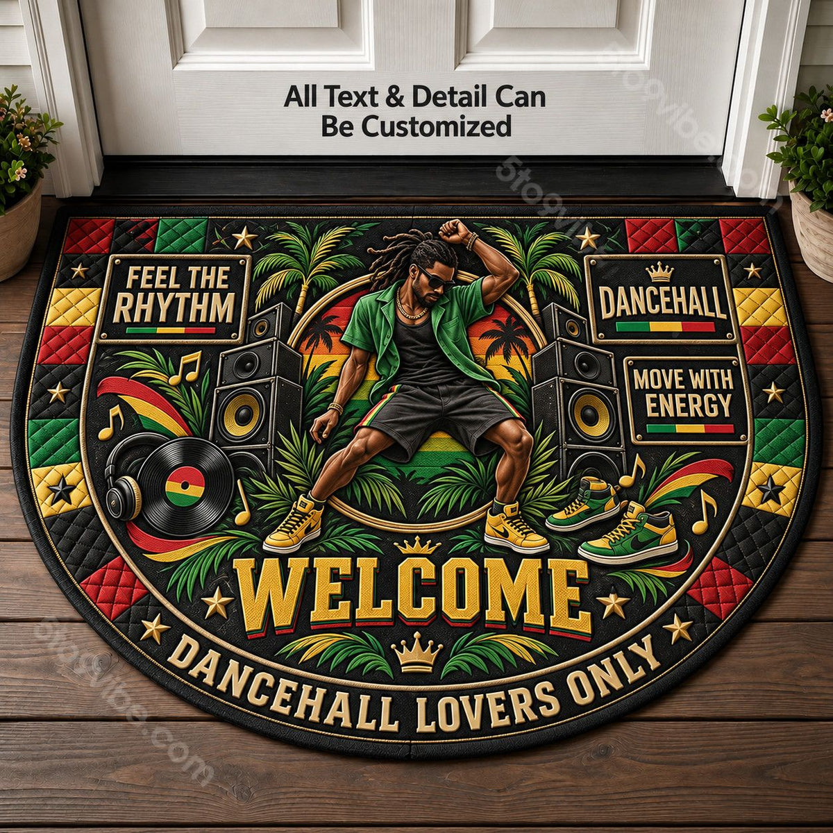 Dancehall Personalized Half Round Mat | 5To9Vibe