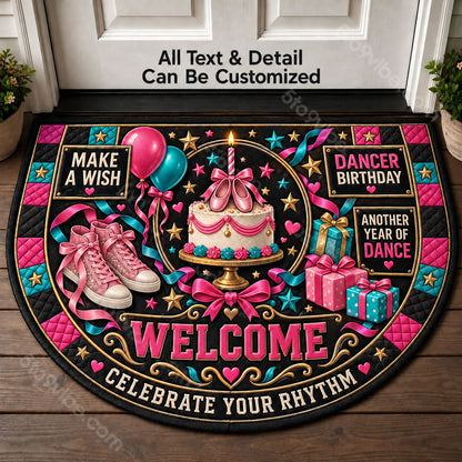 Dancer Birthday Gift Personalized Half Round Mat | 5To9Vibe
