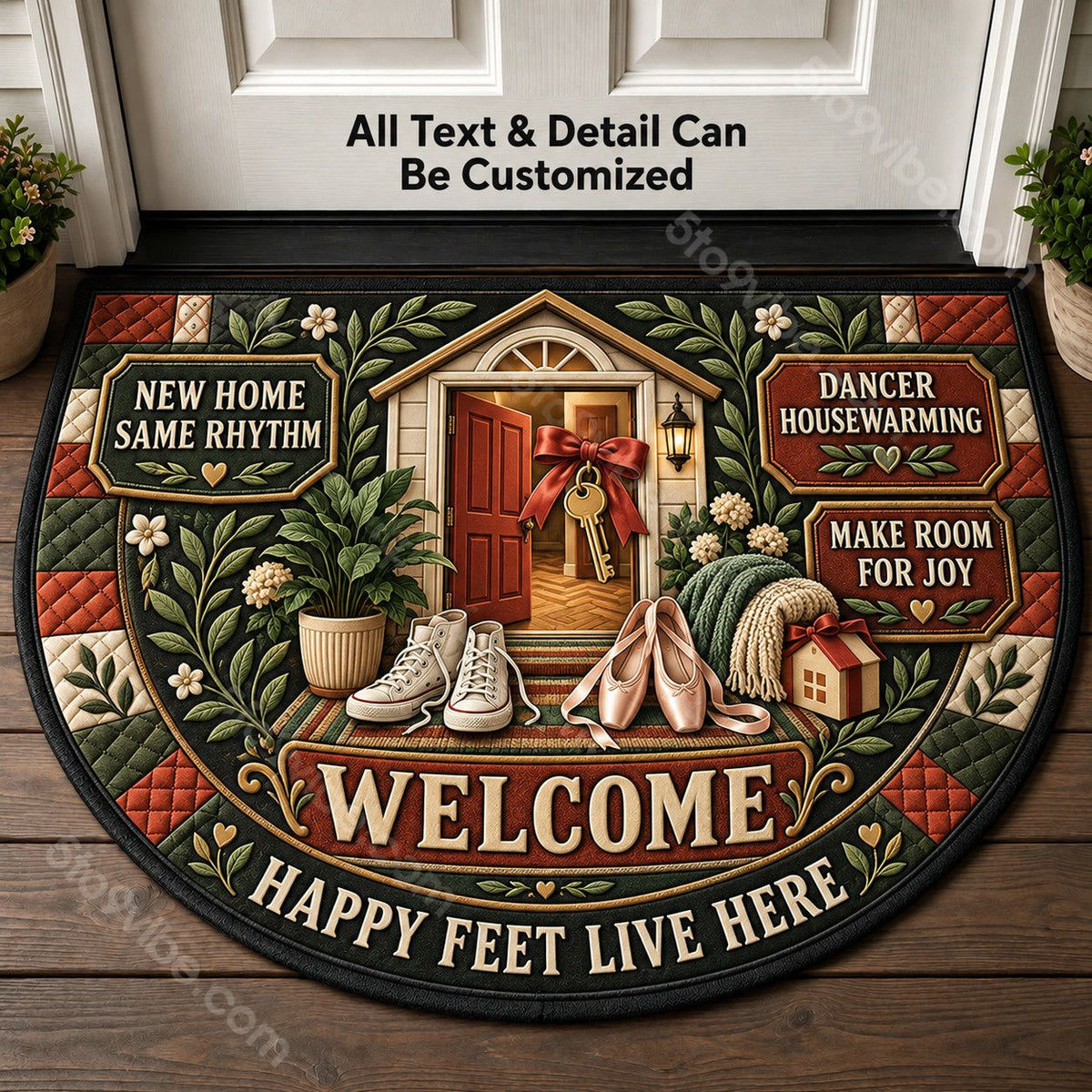 Dancer Housewarming Personalized Half Round Mat | 5To9Vibe