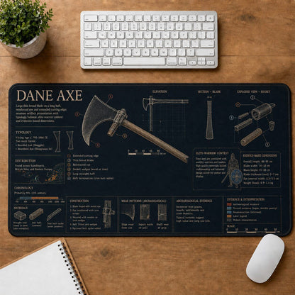 Dane Axe Viking History and Culture Guide Desk Mat | 5To9Vibe