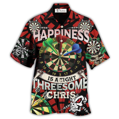 Hawaiian Shirt / Adults / S Darts Happiness Black And Red Style - Hawaiian Shirt 