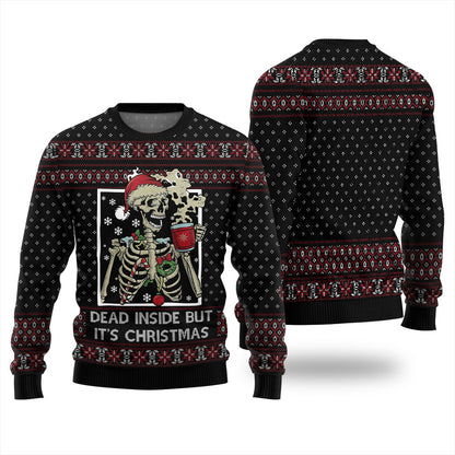 Dead Inside But It's Christmas Ugly Sweater
