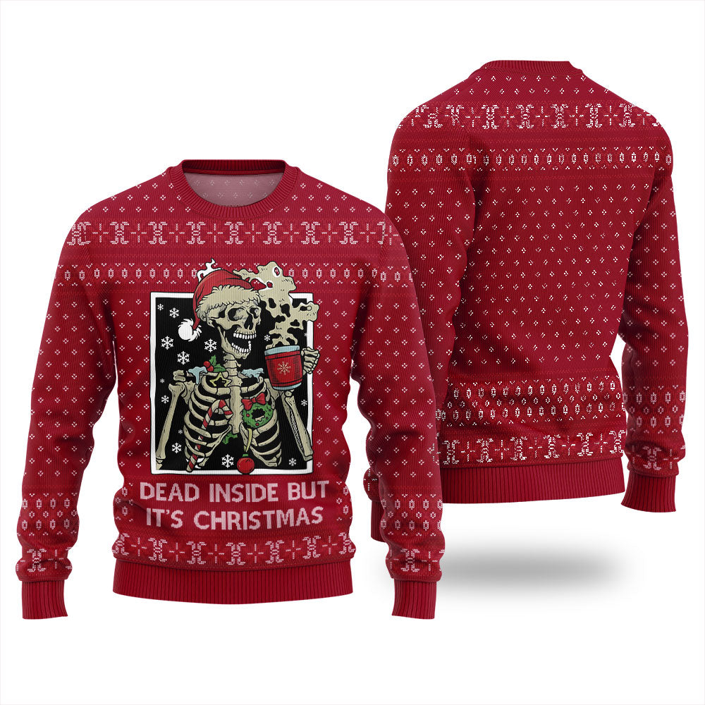 Dead Inside But It's Christmas Ugly Sweater