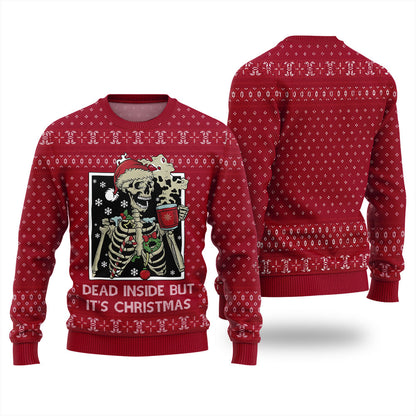 Dead Inside But It's Christmas Ugly Sweater