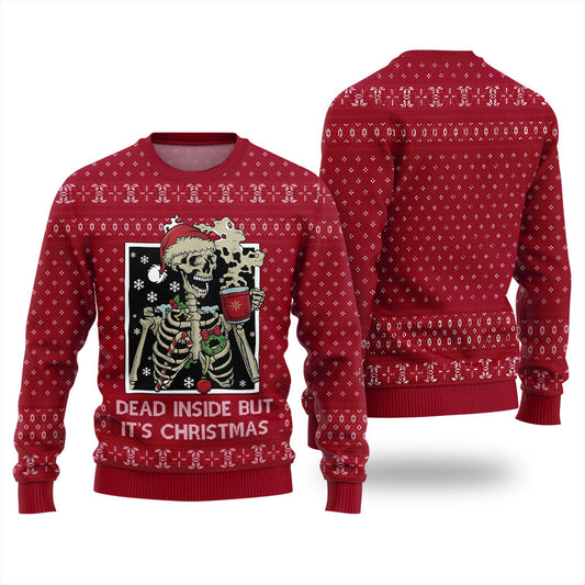 Dead Inside But It's Christmas Ugly Sweater