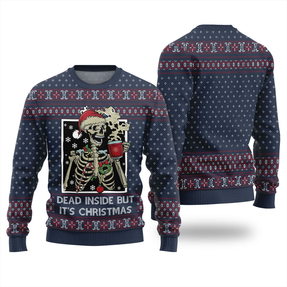 Dead Inside But It's Christmas Ugly Sweater