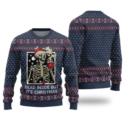 Dead Inside But It's Christmas Ugly Sweater
