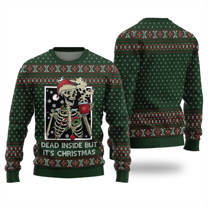 Dead Inside But It's Christmas Ugly Sweater