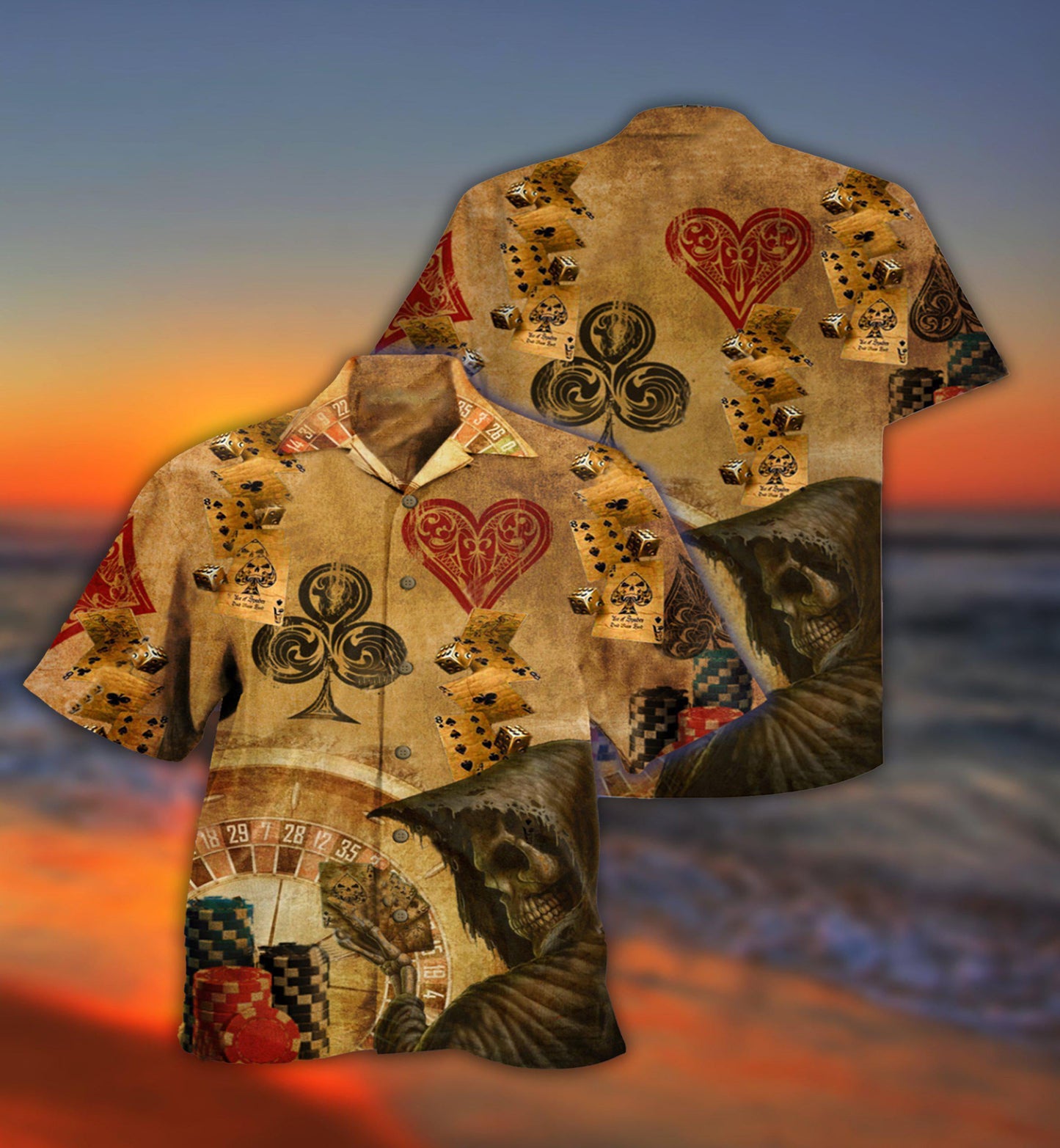 Gambling Dead Mans Hand - Hawaiian Shirt 