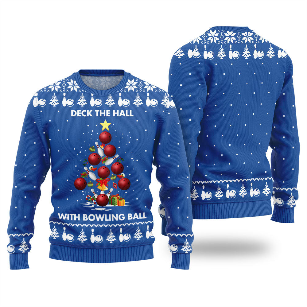 Deck The Hall With Bowling Ball Xmas Sweater