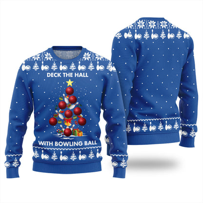 Deck The Hall With Bowling Ball Xmas Sweater