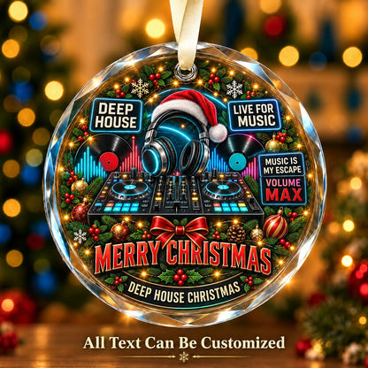 Deep House Personalized Glass Ornament | 5To9Vibe