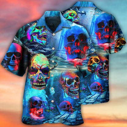 Skull Style Deep In The Ocean - Hawaiian Shirt 