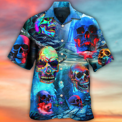 Skull Style Deep In The Ocean - Hawaiian Shirt 